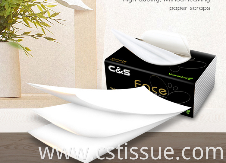 Custom Logo Biodegradable 3 Bags One Pack 130 Sheets 3 Ply Facial Tissue Paper